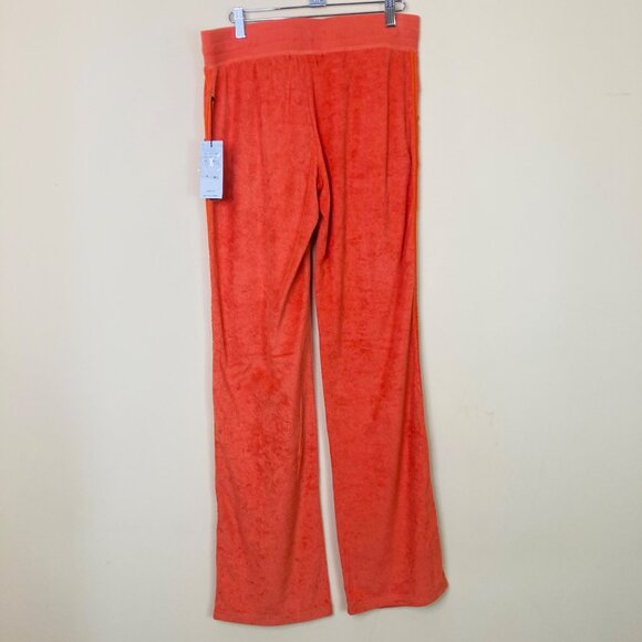 BCBGmaxazria Velour Sweatpants Women’s Small MISLABELED Orange Tiger Lily Terry - Picture 2 of 10